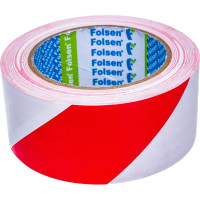Клейкая сигнальная лента Folsen 50ммx33м красно-белая PVC 0673350