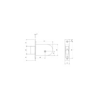 Врезной замок APECS 90-K-CR 900A 02728