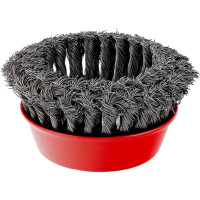 Щетка чашечная двухрядная (125 мм; М14 крученая проволока 0,5 мм) для УШМ MATRIX 74683