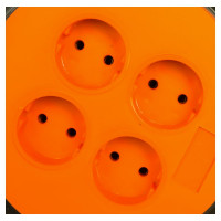 Силовой удлинитель на катушке 4 гн. 50 м ПВС 2х2,5 GLANZEN EB-50-008 00-00000525