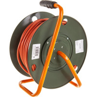 Силовой удлинитель на катушке 4 гн. 50 м ПВС 2х2,5 GLANZEN EB-50-008 00-00000525