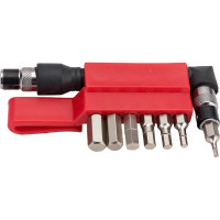 Набор шестигранных вставок 1/4 DR HEX 2,3,4,5,6,7,8 с Г-образным держателем 8шт JTC 5359