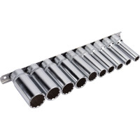 Набор глубоких двенадцатигранных торцевых головок 1/2" 10-24мм L=76мм 10шт JTC-T410M