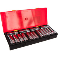 Набор глубоких двенадцатигранных торцевых головок 1/2" 10-32мм в кейсе 17шт JTC-K4172