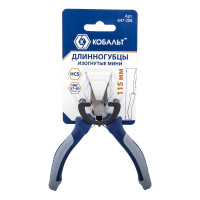 Длинногубцы изогнутые мини 115 мм КОБАЛЬТ 647-208
