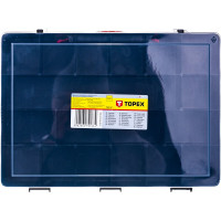 Органайзер большой 36 x 25 x 5,5 см пластмассовый 18 отделений TOPEX 79R163