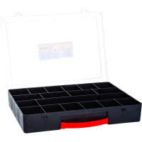 Органайзер большой 36 x 25 x 5,5 см пластмассовый 18 отделений TOPEX 79R163