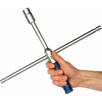 Баллонный складной ключ 17, 19, 21, 23 мм, 1/2, CR-V, чехол КОБАЛЬТ 242-618