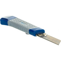 Технический нож, лезвие 25мм, двухкомпонентный корпус, металлическая направляющая, фиксатор КОБАЛЬТ 242-168