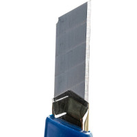 Технический нож, лезвие 25мм, двухкомпонентный корпус, металлическая направляющая, фиксатор КОБАЛЬТ 242-168