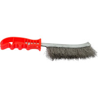 Корщетка с изогнутой пластиковой ручкой FIT IT стальная, тип А 38410