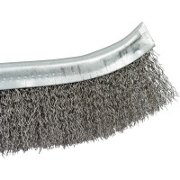 Корщетка с изогнутой пластиковой ручкой FIT IT стальная, тип А 38410