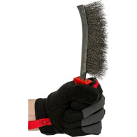 Корщетка с изогнутой пластиковой ручкой FIT IT стальная, тип А 38410