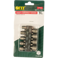 Набор усиленных головок, CrV, 9 шт, 5-13 мм FIT IT 57915