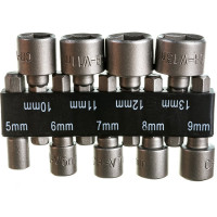 Набор усиленных головок, CrV, 9 шт, 5-13 мм FIT IT 57915