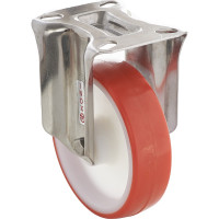 Колесо с нержавеющей стационарной опорой (80 мм; 120 кг; INOX) Tellure rota 605101