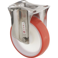 Колесо с нержавеющей стационарной опорой (80 мм; 120 кг; INOX) Tellure rota 605101