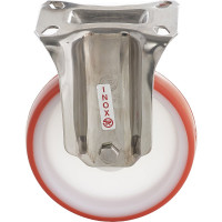 Колесо с нержавеющей стационарной опорой (80 мм; 120 кг; INOX) Tellure rota 605101