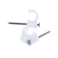 Скоба для кабеля, круглая А 7мм, 50шт - пакет Tech-Krep/Zitar 103648