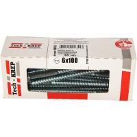 Сантехнический болт DIN 571 оцинкованный 6х100, 30шт - коробка Tech-Krep 126552