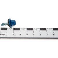 Кровельный саморез Tech-Krep КР сверло 5,5х19 RAL-5005 насыщенный синий 60 шт, коробка с окном 125700