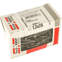 Строительный гвоздь Zitar 1,2x25 200 г, коробка с окном 101988