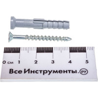 Дюбель-гвоздь 6х40 потайная манжета, полипропилен 150шт - ведро Tech-Krep 101466