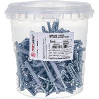 Дюбель-гвоздь 6х40 потайная манжета, полипропилен 150шт - ведро Tech-Krep 101466