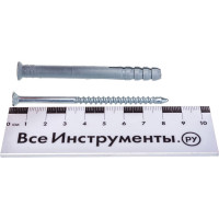 Дюбель-гвоздь 8х80 потайная манжета, полипропилен 50шт - ведро Tech-Krep 104745