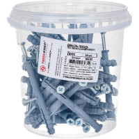 Дюбель-гвоздь 8х80 потайная манжета, полипропилен 50шт - ведро Tech-Krep 104745