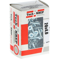 Универсальный саморез Tech-Krep 20х4,0 мм 200 шт оцинкованный, коробка с окном 102178