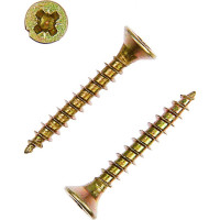 Универсальный саморез Tech-Krep 25х3,5 мм 200 шт желтый, коробка с окном 102233