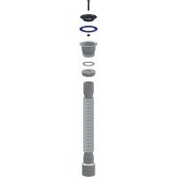 Универсальный гофросифон Unicorn 800 мм 1.1/2"х40/50 нерж.вып., винт 80 D220