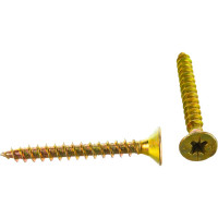 Универсальный саморез Tech-Krep 50х6,0 мм 100 шт желтый, коробка с окном 102270