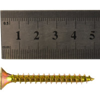 Универсальный саморез Tech-Krep 50х6,0 мм 100 шт желтый, коробка с окном 102270