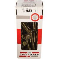 Универсальный саморез Tech-Krep 70х6,0 мм 75 шт желтый, коробка с окном 102272