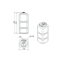 Емкость Экопром L 750 синяя 103.0750.601.0