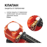 Автомобильный компрессор Агрессор металлический, 12 В, 600 Вт, 160 л/мин, переходники для накачки лодок, сумка AGR-160