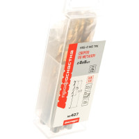 Сверло по металлу Профоснастка 8 мм HSS M2 TIN/135 DIN 338, 8 шт., №407 30202087
