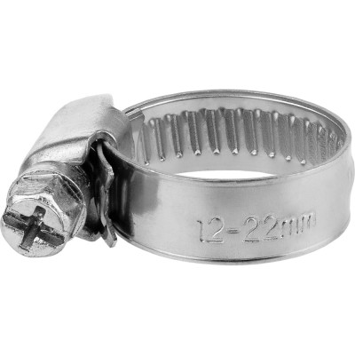 Обжимной хомут из нержавеющей стали MasterProf 12-20 мм, 2 шт ИС.140237