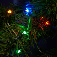 Светодиодная гирлянда FERON CL08 линейная 60м + 3м, 230V, мультиколор, статичная, c питанием от сети, зеленый шнур 26784