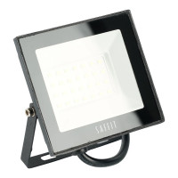 Светодиодный прожектор SAFFIT SFL90-30 2835SMD, 30W 6400K AC220V/50Hz IP65, черный в компактном корпусе 55065