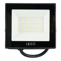Светодиодный прожектор SAFFIT SFL90-30 2835SMD, 30W 6400K AC220V/50Hz IP65, черный в компактном корпусе 55065