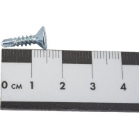 Саморез для оконного профиля, белый, сверло Крепежная техника 3.9х16 1000шт 430804 БК