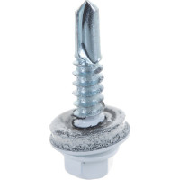 Кровельный саморез, белый Крепежная техника 5.5х25 RAL 9003 250шт 420210 БК