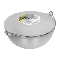 Литой алюминиевый казан с крышкой BOYSCOUT 8 л, азиатская чаша 61366