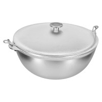 Литой алюминиевый казан с крышкой BOYSCOUT 8 л, азиатская чаша 61366