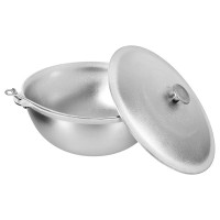 Литой алюминиевый казан с крышкой BOYSCOUT 8 л, азиатская чаша 61366