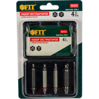 Набор двусторонних экстракторов, сталь S2, 4 штуки FIT IT Профи 36452