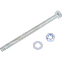 Болт Tech-Krep/Zitar DIN933 с шестигранной головкой, оцинкованный М10х140 + гайка + шайба 2 шт - пакет 136919